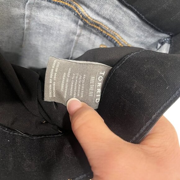 Torrid Womens Distressed Dark Wash Skinny Jeans With Ripped Detailing & Five Poc - Picture 8 of 8